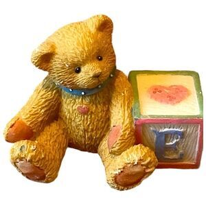 Vintage 1995 Priscilla Hillman E Alphabet Bear Cherished Teddies